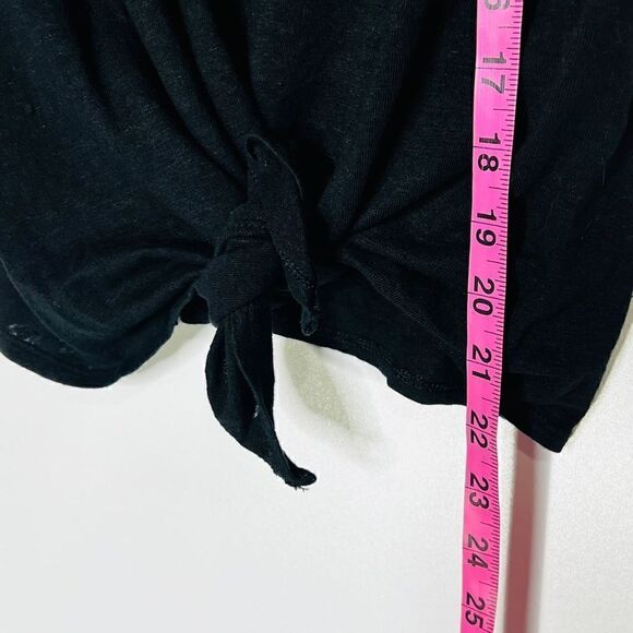 Banana Republic Black Linen Tank Top Front Side Knot - Picture 7 of 7